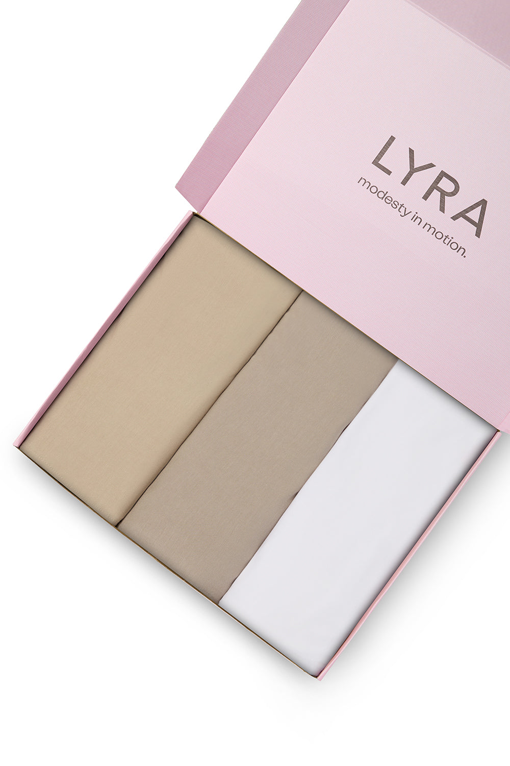 Jersey Bamboo Multi-Way Hijab 3-Pack - White, Dove & Dune